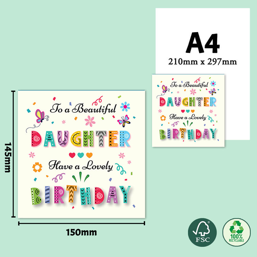 Colorful Text Birthday Greeting Card