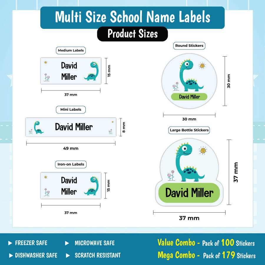 School name labels