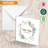 Cheers to the newlyweds wedding card