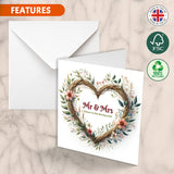 mrs & mrs wedding card