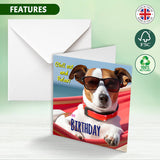 Dog Birthday Chill Out and Relax Greeting Card