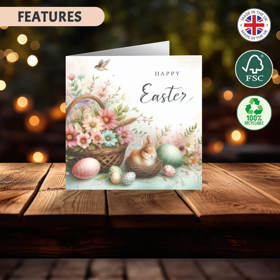 fsc easter greeting card with envelope