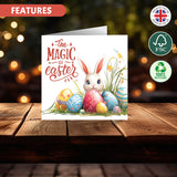 happy easter card bunny egg design