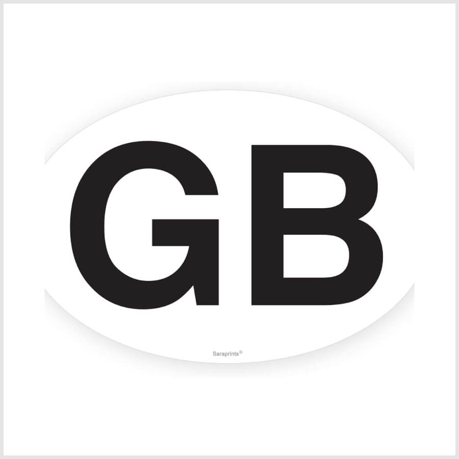 Oval GB Car Stickers