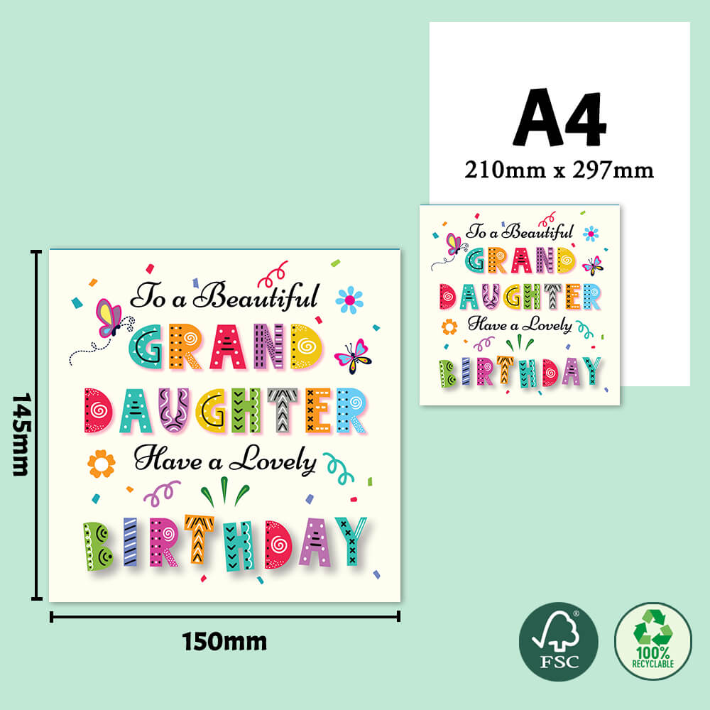 Colorful Text Birthday Greeting Card