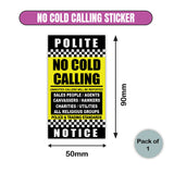 No Cold Callers Sign Stickers