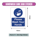 hand wash only sticker