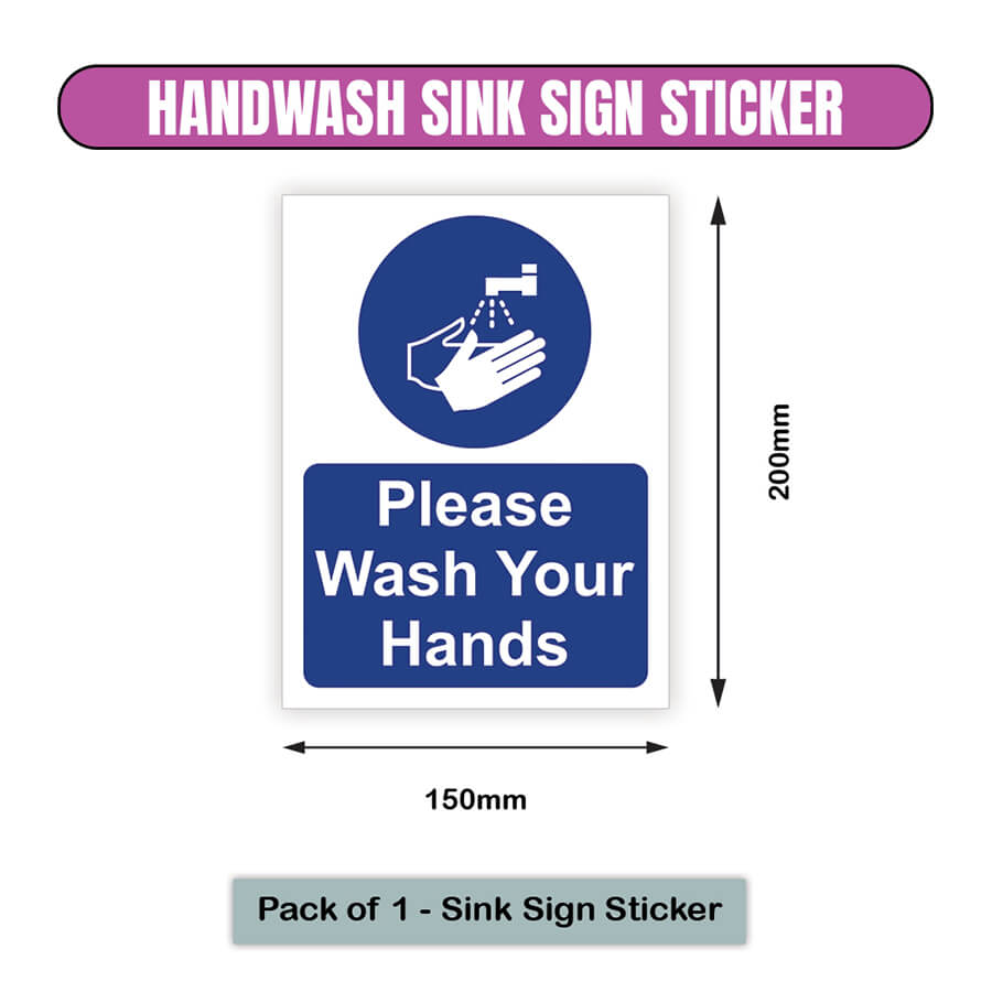 hand wash only sticker