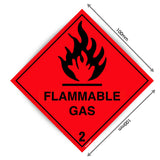 Flammable Gas Sticker