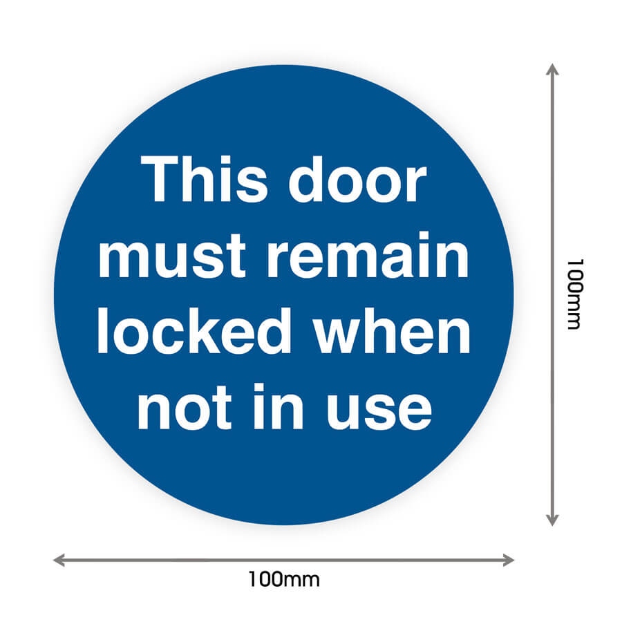 Locked door labels/Vinyl labels for door security/Removable door ...