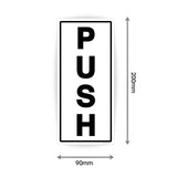 Push Sign for Door Sticker