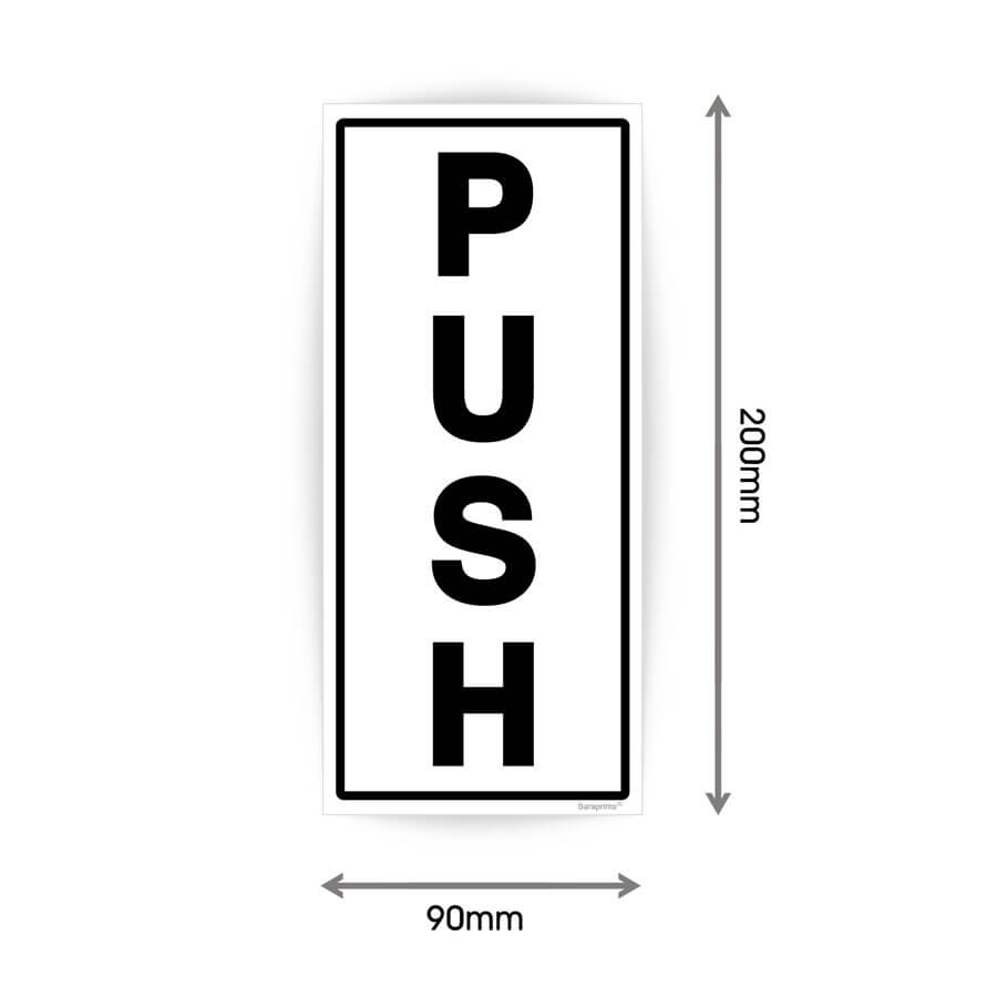 Push Sign for Door Sticker