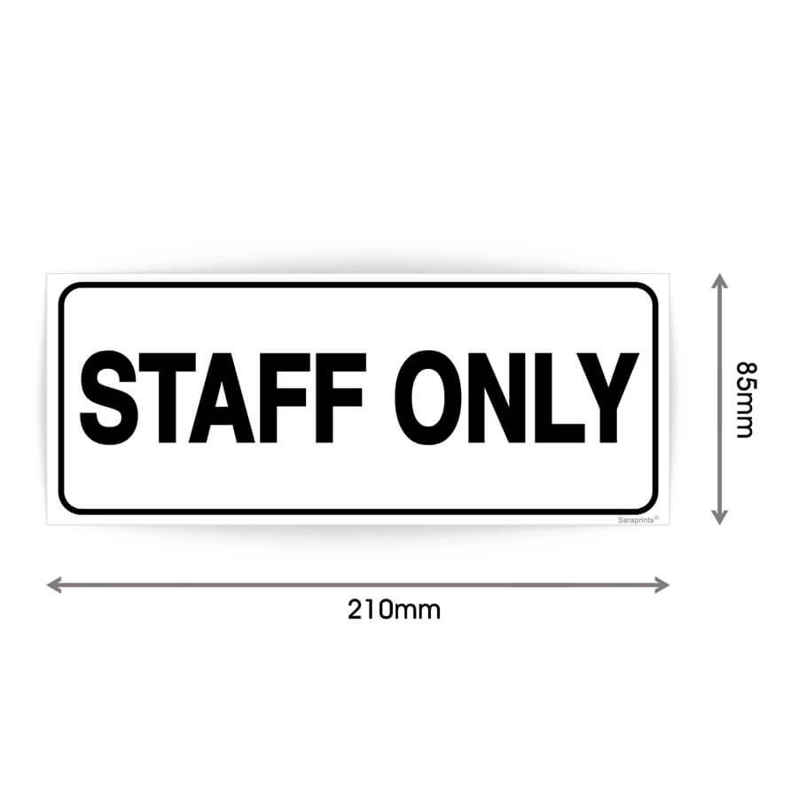 Staff Only Sign Sticker