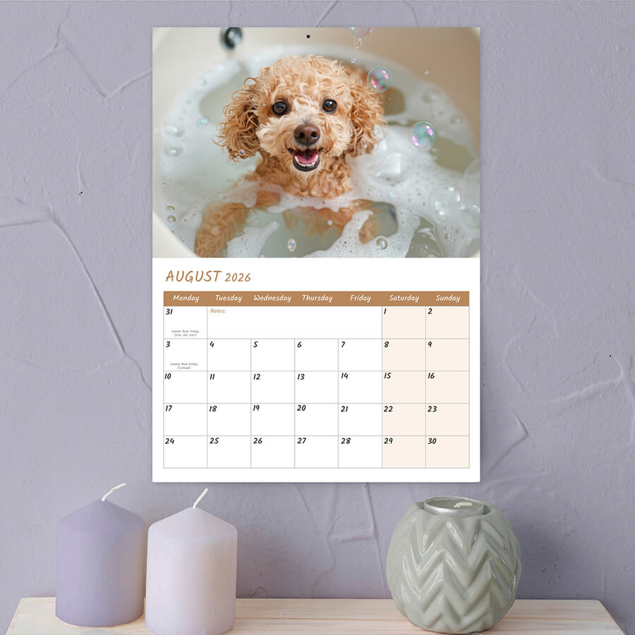 Cockapoo 2026 calendar for dog