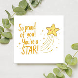 Congratulations greeting card you’re a star motivational message
