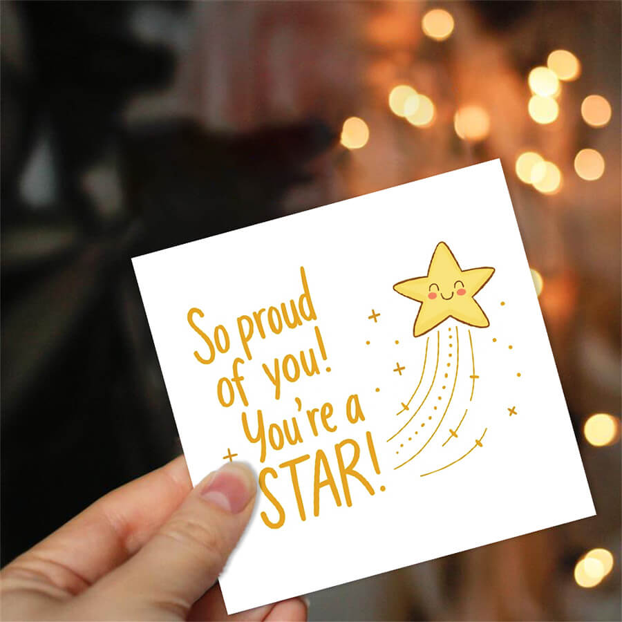 Well Done Card You’re a Star Motivational Greeting Card