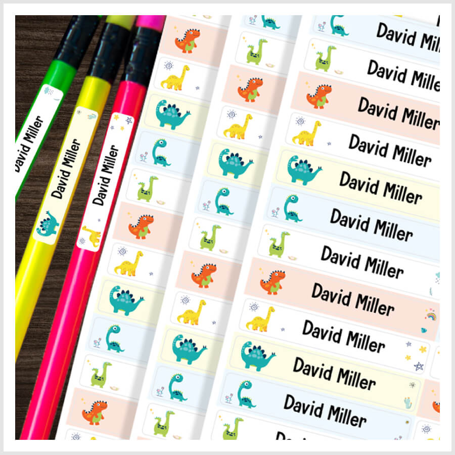 Stick-on clothing labels for kids