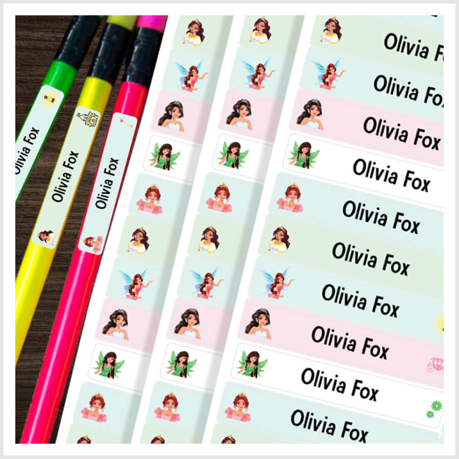 Versatile stick-on labels for personal belongings and kids’ essentials