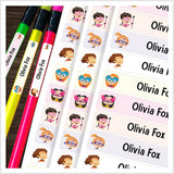 Name stickers for kids’ uniforms, bottles, lunch boxes, and shoes