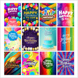 Vibrant A6 Birthday Cards - Pack of 12 & 24