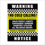 No Cold Calling Sign Sticker