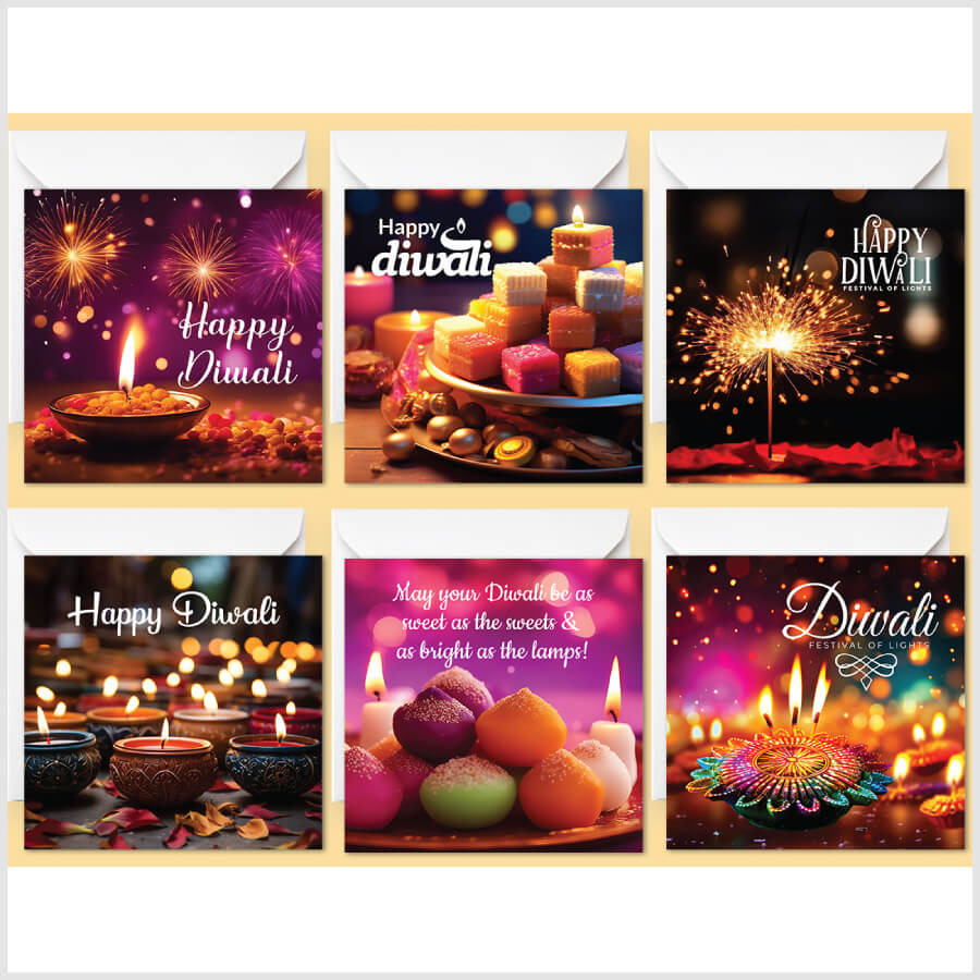 Diwali festival cards