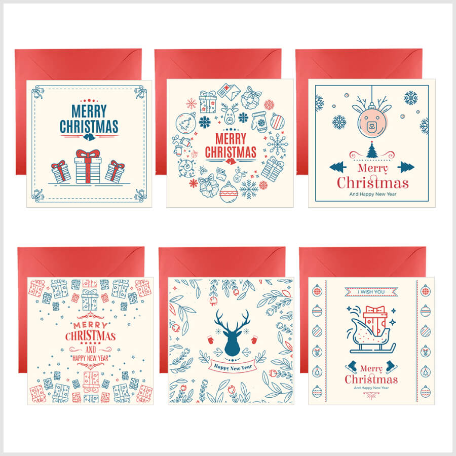 Traditional holiday cards