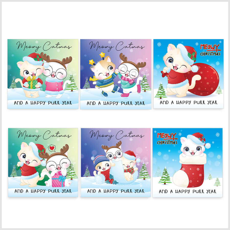 Cat Lovers Christmas Card