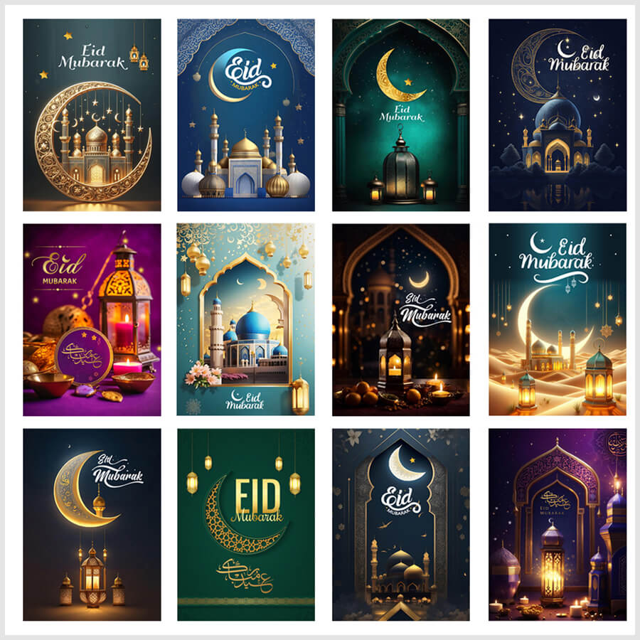 Eid Mubarak Greeting Cards - Celebrate Ramadan with Joy!