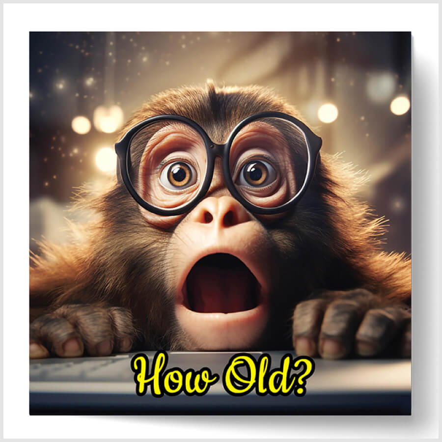 Playful Monkey Birthday Greeting Card