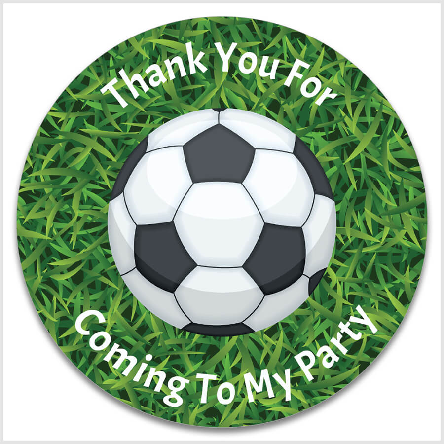 Football Party Favor Stickers - Thank You for Coming!