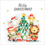 Family animals Christmas cards