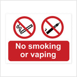 No Smoking Or Vaping Signs Sticker