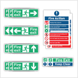 Fire Safety Signs For Exits Stickers