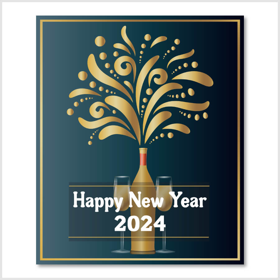 Happy New Year Wine Labels