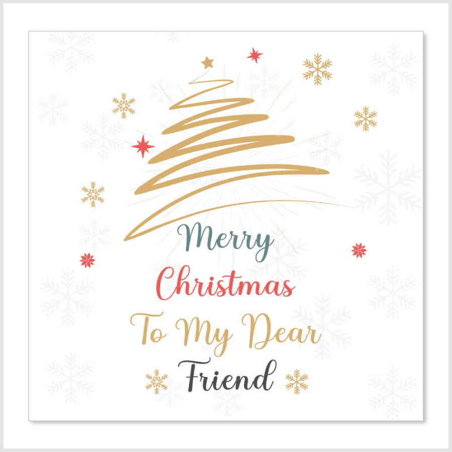 christmas card to friends