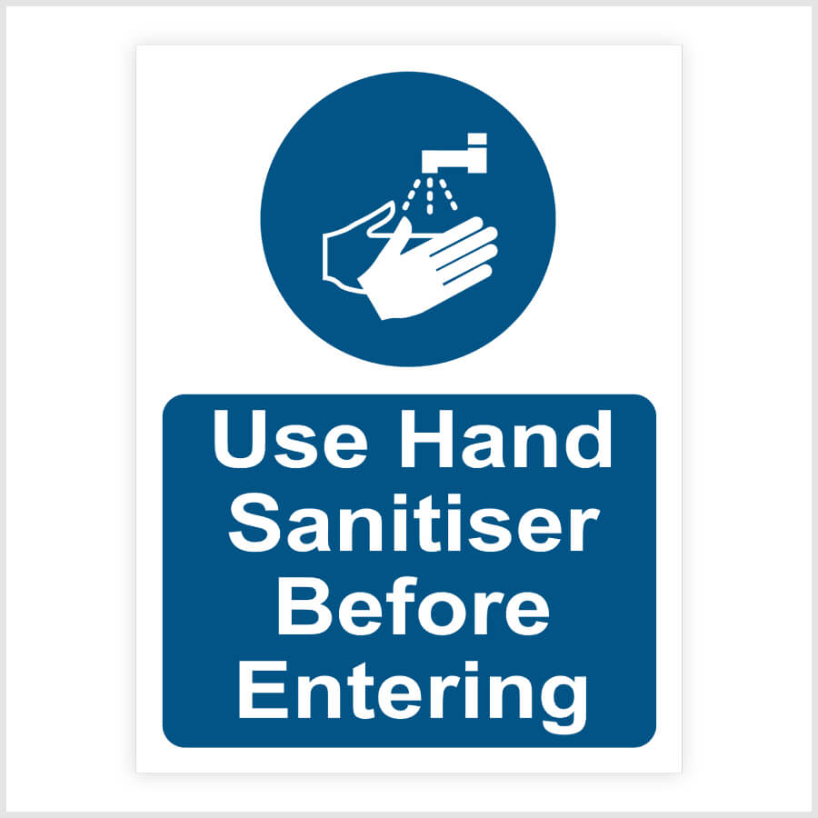 Please Use Hand Sanitiser Before Entering Sign Sticker