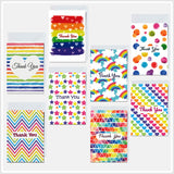 Vibrant Thanks A6 Rainbow Colors Cards for Expressing Appreciation