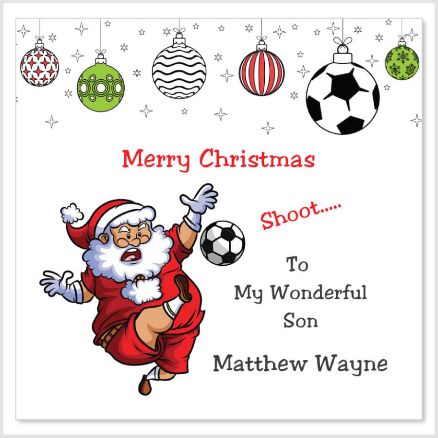 Personalized Christmas card for grandson