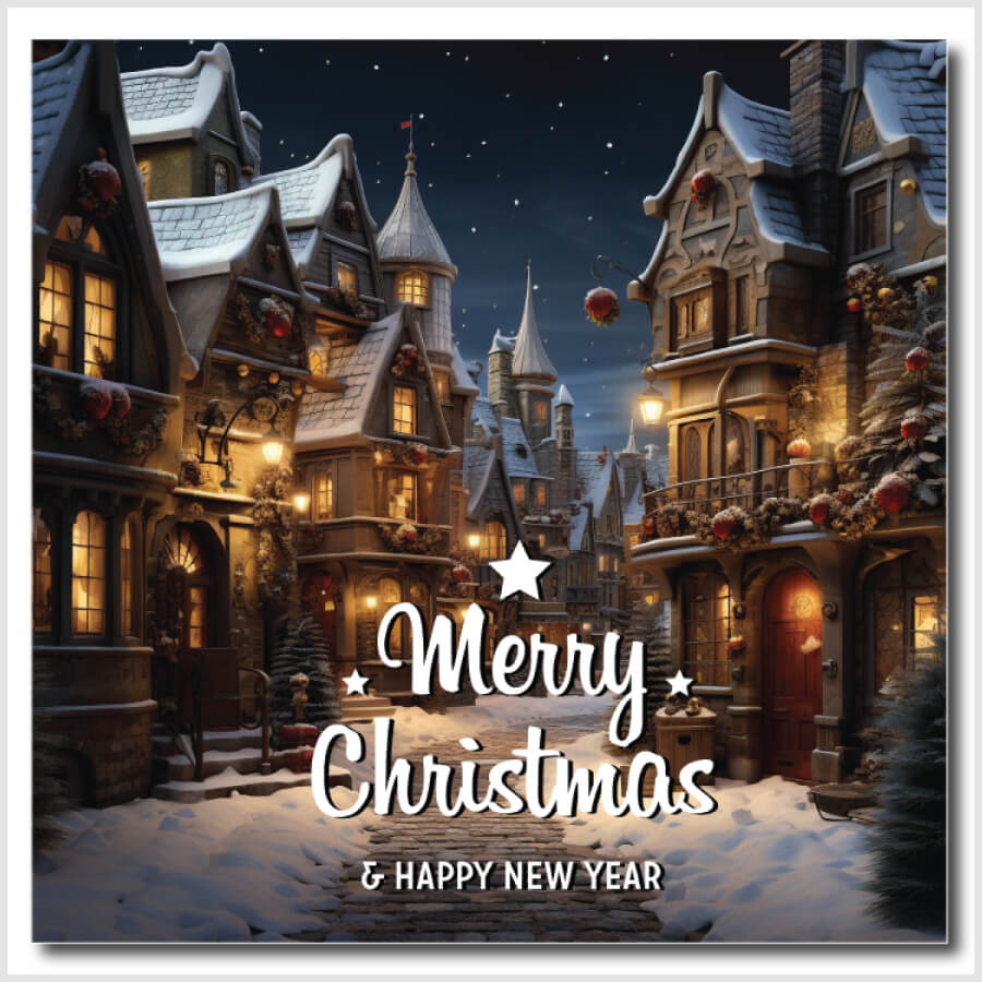 Christmas cards snow theme