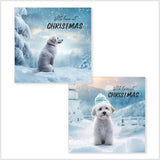 Premium quality dog Christmas cards pack with envelopes