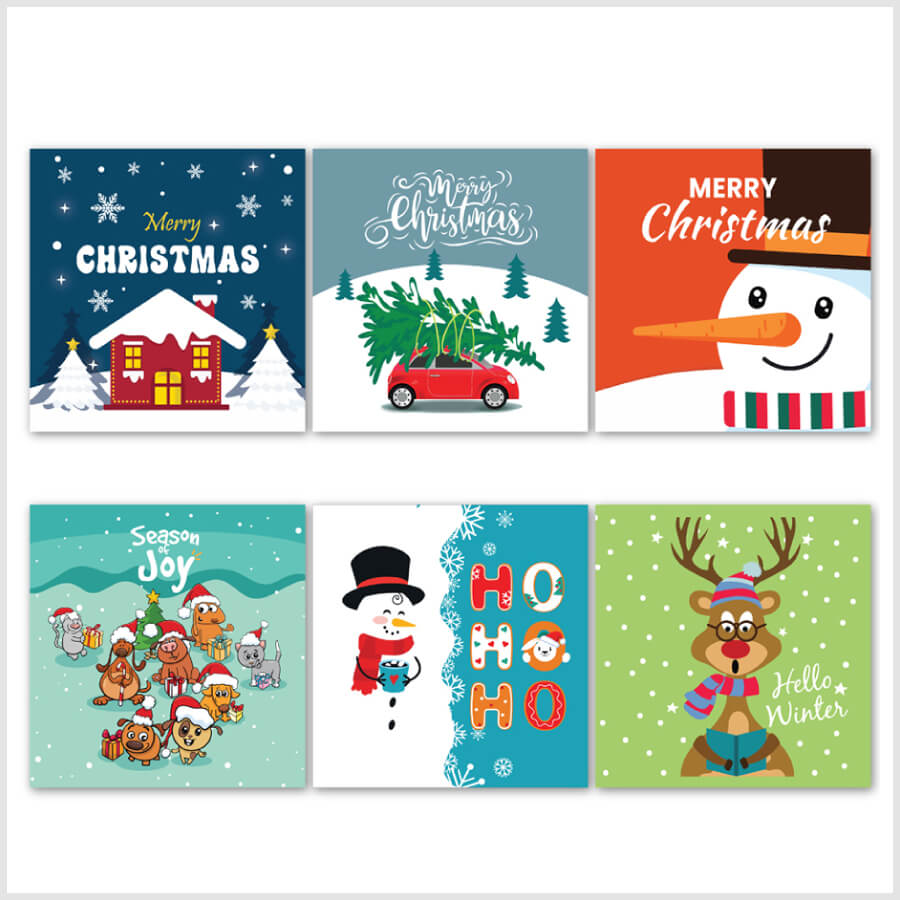 Mini Christmas Cards for Children