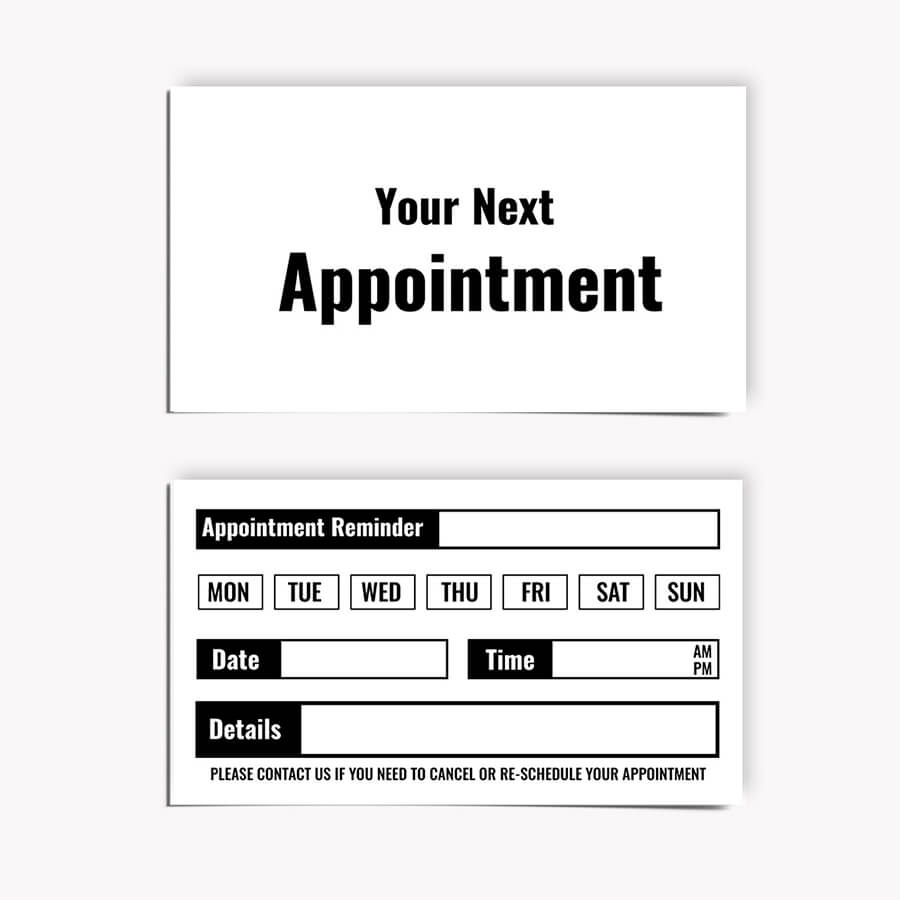 Stay On Track with Our Custom Appointment Reminder Cards