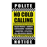 No Cold Callers Sign