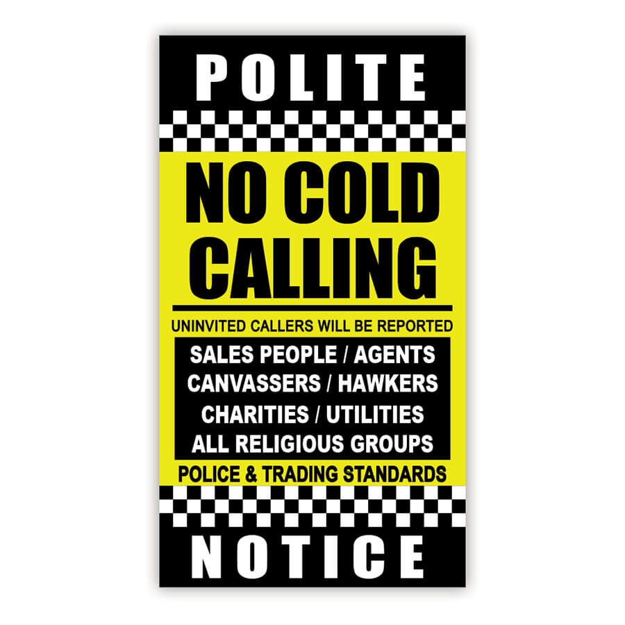 No Cold Callers Sign