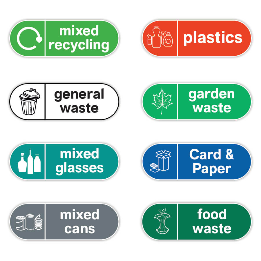 recycling stickers for bins
