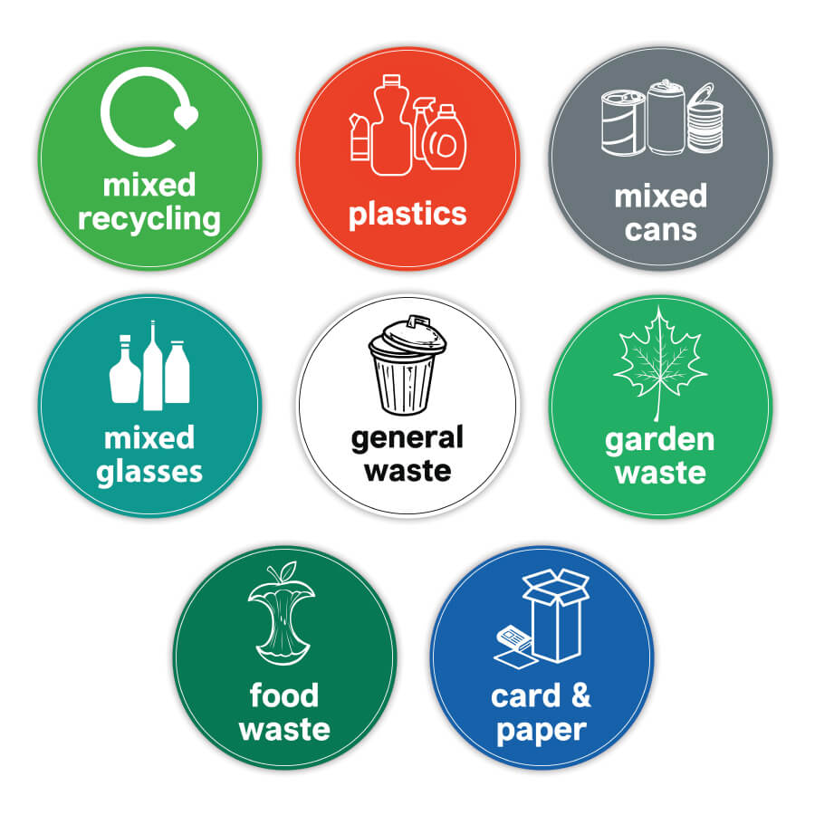 recycling stickers for bins