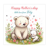 personalised mama bear mothers day card uk