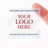 Personalised Logo Stickers - Square - White Vinyl & Transparent Stickers