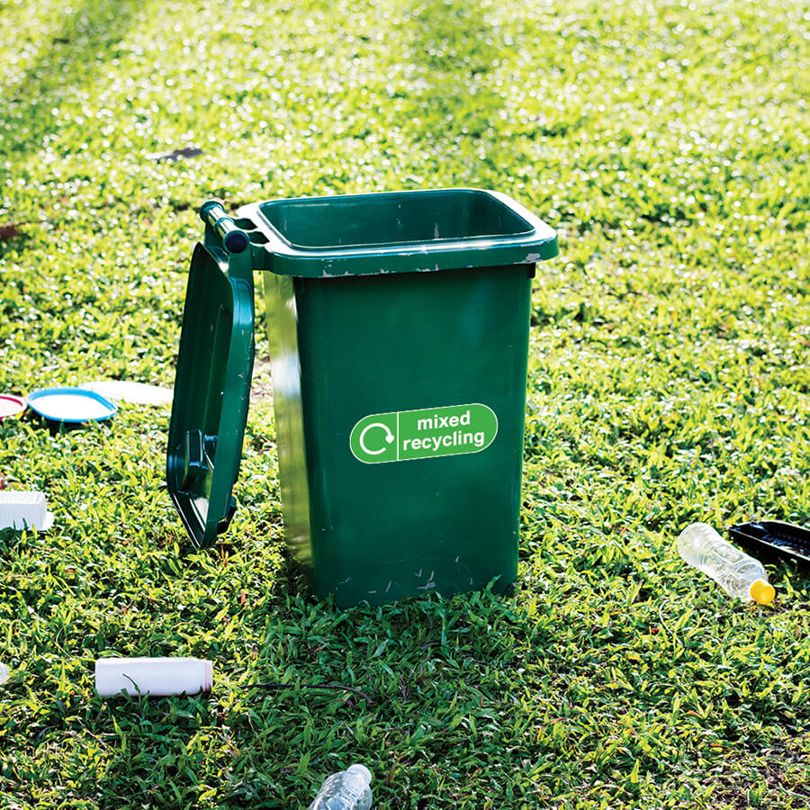 recycle sticker for bin